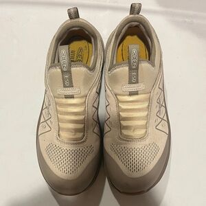 Keen Women's Light Tan Slip-On Carbon Toe ESD Sneakers